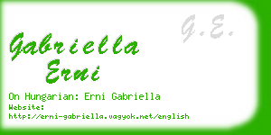 gabriella erni business card